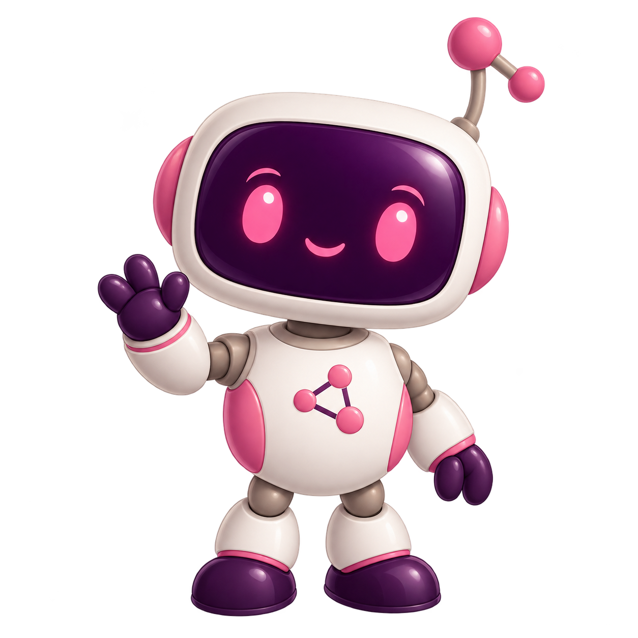 Friendly Helper Robot waving